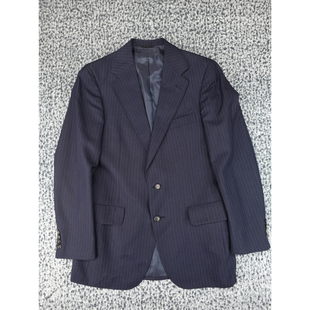 Polo University Club Ralph Lauren Blazer Mens 40R Navy Pinstripe Good Wool Suit